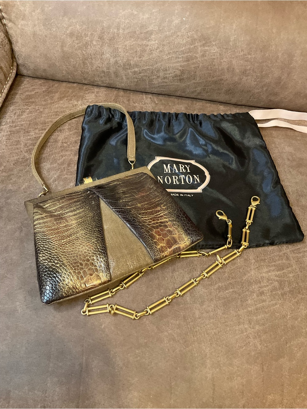 Mary Norton Ostrich Leather Purse